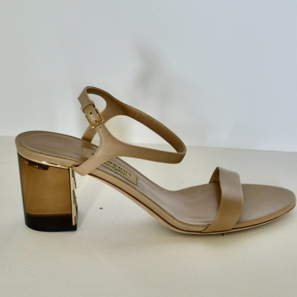 NWT BURBERRY ALICIA CHECK BLOCK HEEL SANDALS - Picture 5 of 8
